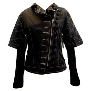 UbU moto asymmetrical zip black jacket Sz S